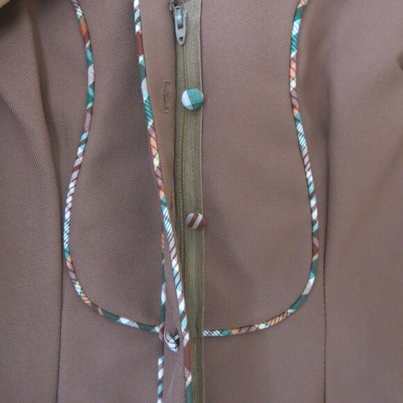 VINTAGE 70s Equitation Collection Dickson Jenkins Jacket/Shirt Size 10/32 Brown - Picture 4 of 8